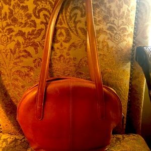 Vintage Coach unlined leather Asheville Bowler Tote in Cognac
